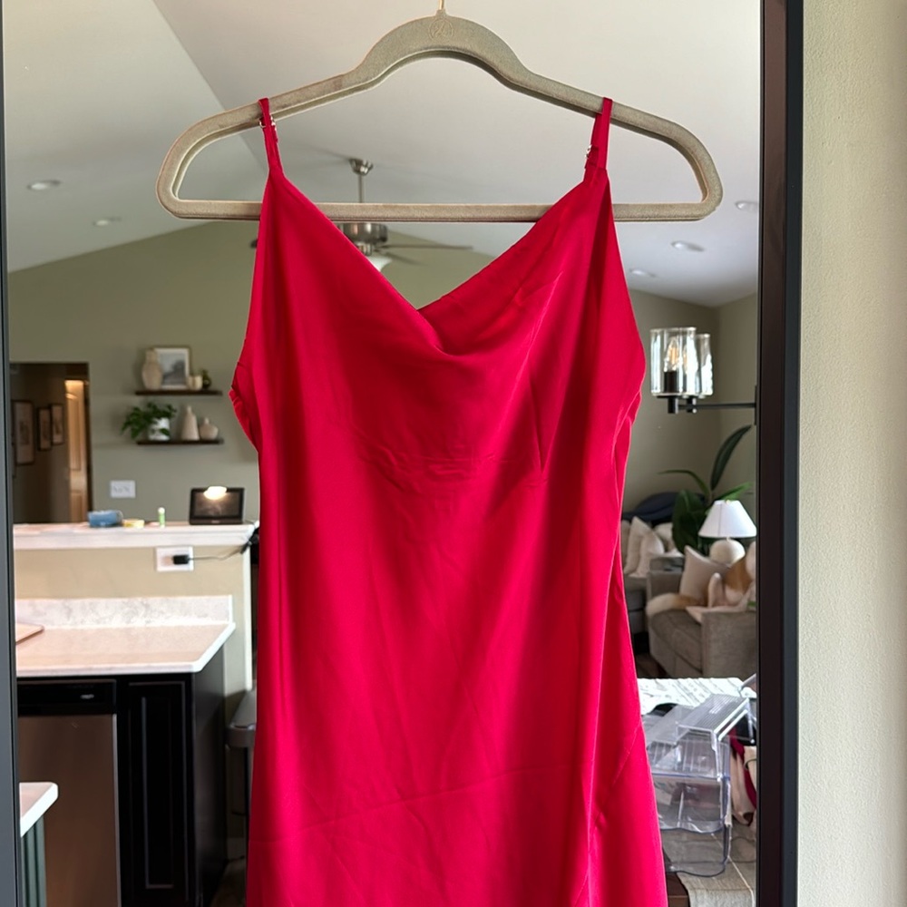 Red Satin Dress